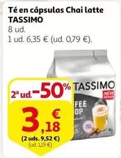 Oferta de Tassimo - Té En Cápsulas Chai Latte por 6,35€ en Alcampo