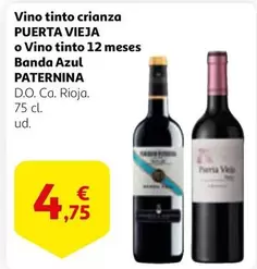 Oferta de Paternina - Vino Tinto Crianza por 4,75€ en Alcampo