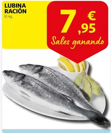 Oferta de Lubina Ración por 7,95€ en Alcampo