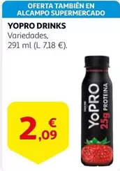 Oferta de Danone - Yopro Drinks por 2,09€ en Alcampo