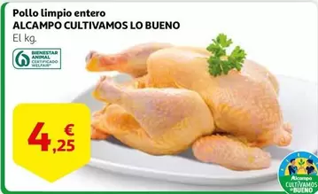 Oferta de Alcampo - Pollo Limpio Entero por 4,25€ en Alcampo