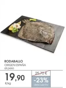 Oferta de Origen - Rodaballo por 19,9€ en Supermercados Plaza