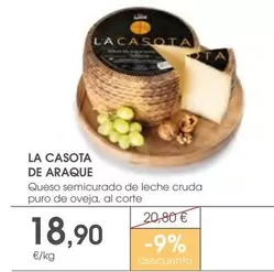 Oferta de Puro - Queso Semicurado De Leche Cruda Puro De Oveja por 18,9€ en Supermercados Plaza