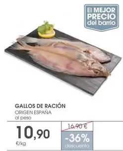 Oferta de Gallos De Racion por 10,9€ en Supermercados Plaza