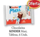 Oferta de Kinder - Chocolatina Maxi en Cash Barea