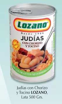 Oferta de Lozano - Judías Con Chorizo Y Tocino  en Cash Barea