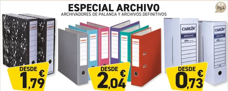 Oferta de  Especial Archivo por 0,73€ en Carlin