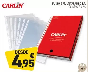 Oferta de Carlin - Fundas Multitaladro P.P. por 4,95€ en Carlin