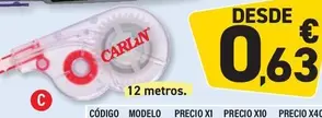 Oferta de Carlin - Cinta Correctora por 0,63€ en Carlin