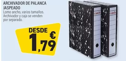 Oferta de Archivador De Palanca Jaspeado por 1,79€ en Carlin