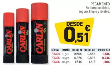 Oferta de Carlin - Codico por 0,51€ en Carlin