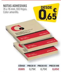 Oferta de Notas Adhesivas por 0,65€ en Carlin