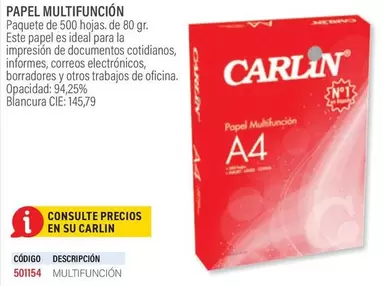 Oferta de Carlin - Papel Multifunción en Carlin