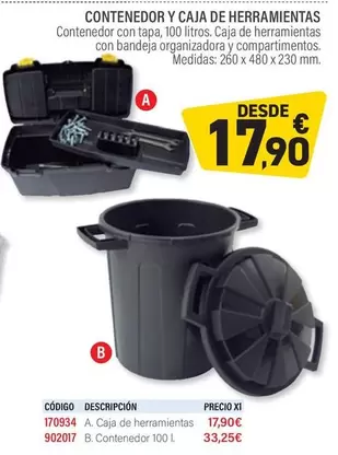 Oferta de Contendor Con Tapa por 17,9€ en Carlin