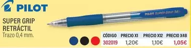 Oferta de Pilot - Super Grip Retractil por 1,2€ en Carlin