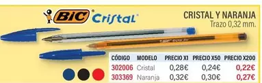 Oferta de BIC - Cristal Y Naranja por 0,28€ en Carlin