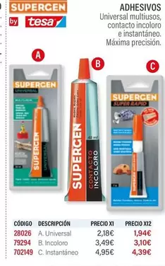 Oferta de Tesa - Adhesivos por 1,94€ en Carlin