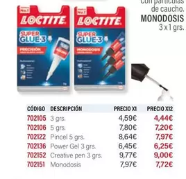 Oferta de Loctite - Super Glue-3 por 4,44€ en Carlin