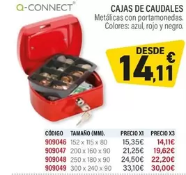 Oferta de Q-Connect - Cajas De Caudales por 14,11€ en Carlin