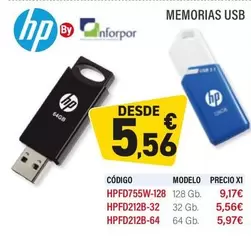 Oferta de Memorias Usb por 9,17€ en Carlin