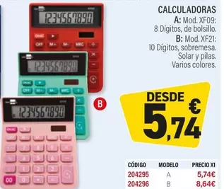 Oferta de Solar - Calculadoras por 5,74€ en Carlin