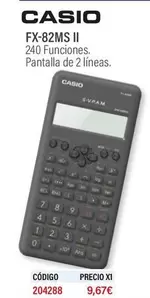 Oferta de CASIO - Fx-82ms Ii por 9,67€ en Carlin