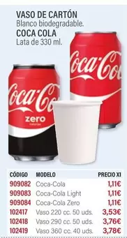 Oferta de Coca Cola - Lata De 330 Ml por 1,11€ en Carlin
