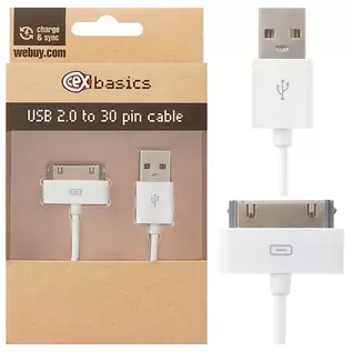 Oferta de CeX basics - Cable USB a 30 Pin 1m por 5€ en CeX