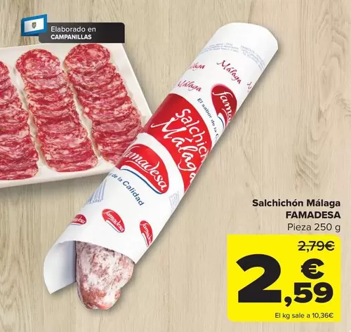 Oferta de Famadesa - Salchichon Maiaga por 2,59€ en Carrefour