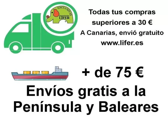 Oferta de Encios Gratis A La Peninsula Y Baleares por 75€ en Jugueterías Lifer