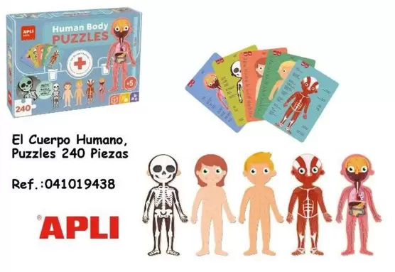 Oferta de Apli - El Cuerpo Humano, Puzzles 240 Piezas en Jugueterías Lifer