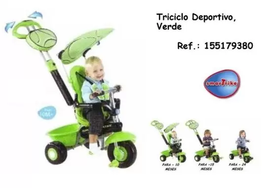 Oferta de Triciclo Deportivo, Verde en Jugueterías Lifer