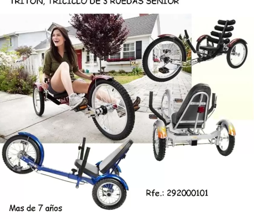 Oferta de Mas - Triton, Triciculo De 3 Ruedas Senior en Jugueterías Lifer