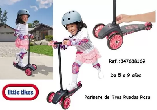 Oferta de Tres - Patinete De  Ruedas Rosa en Jugueterías Lifer