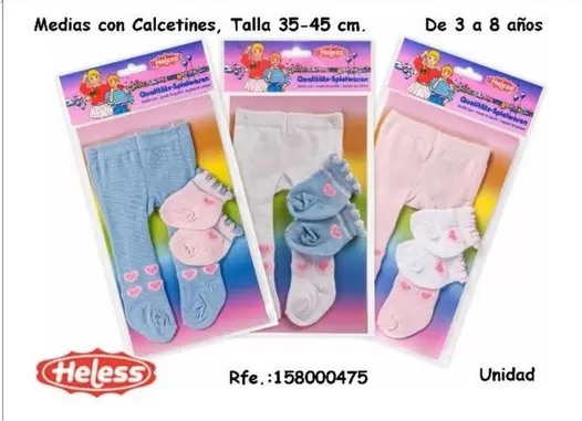 Oferta de Medias Con Calcetines, Talla 35-45 Cm en Jugueterías Lifer