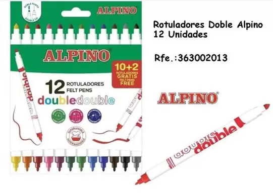 Oferta de Alpino - Rotuladores Doble  12 Unidades en Jugueterías Lifer