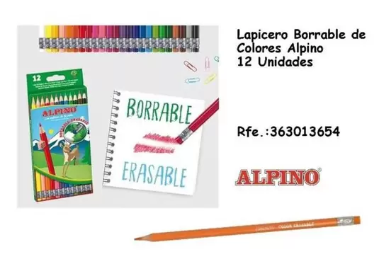 Oferta de Alpino - Lapicero Borrable De Colores  12 Unidades en Jugueterías Lifer