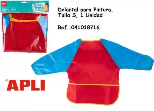 Oferta de Apli - Delantal Para Pintura, Talla S, 1 Unidad en Jugueterías Lifer