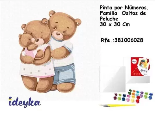 Oferta de Ositos - Pinta por Números. Familia  de Peluche en Jugueterías Lifer