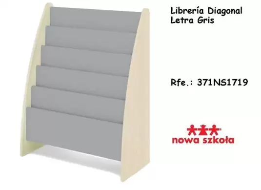 Oferta de Librería Diagonal Letra Gris en Jugueterías Lifer