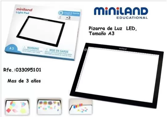 Oferta de Miniland - Pizarra De Luz Led Tamano A3 en Jugueterías Lifer