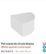 Oferta de Blanco - Puf Cuarto De Circulo en Jugueterías Lifer