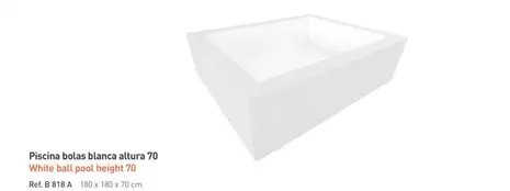 Oferta de White - Piscina Bolas Blanca Altura 70 por 818€ en Jugueterías Lifer