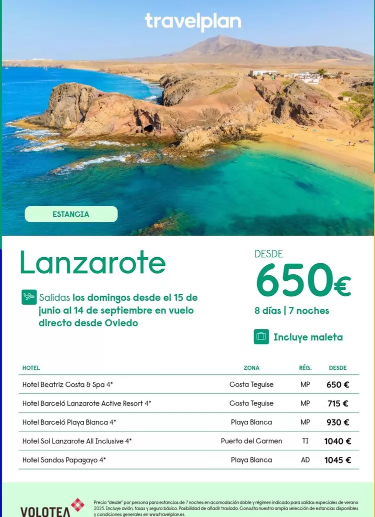 Oferta de Travelplan - Lanzarote por 650€ en Travelplan