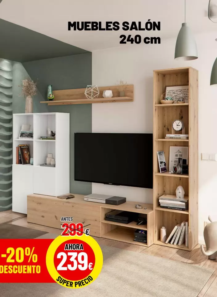 Oferta de Muebles Salón por 239€ en Outlet Hogar