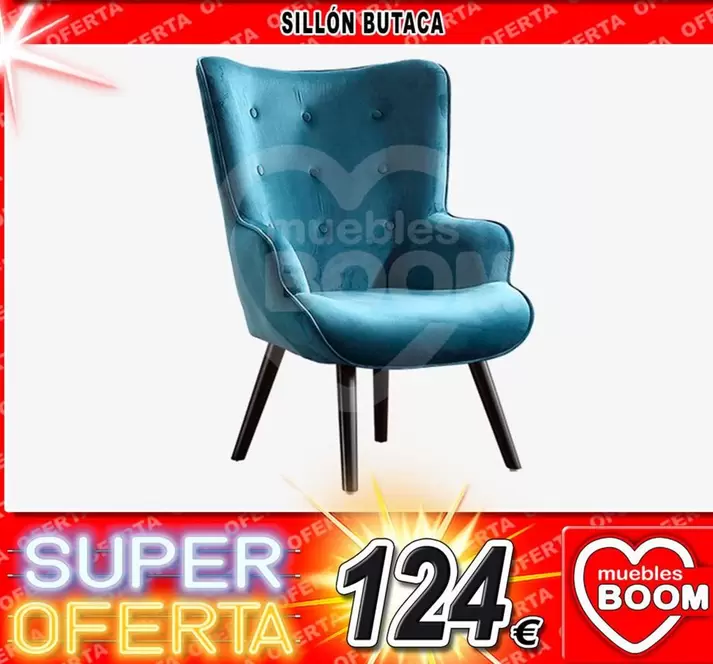 Oferta de Sillon Butaca por 124€ en Muebles Boom