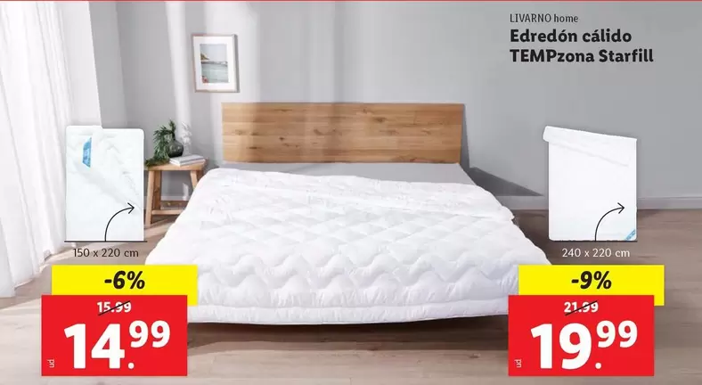 Oferta de Livarno Home - Edredón Cálido TEMPzona Starfill por 14,99€ en FACTORI discount