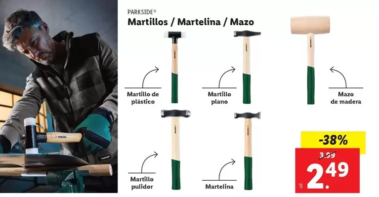 Oferta de Parkside - Martillos/Martelina/Mazo por 2,49€ en FACTORI discount