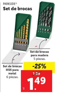 Oferta de Parkside - Set De Brocas por 1,49€ en FACTORI discount