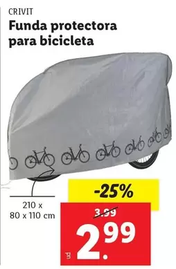 Oferta de Crivit - Funda Protectora Para Bicicleta por 2,99€ en FACTORI discount